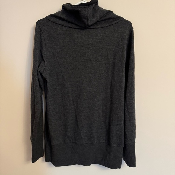 Icebreaker Women's Dark Gray Cowl Neck Sweater - Picture 4 of 10